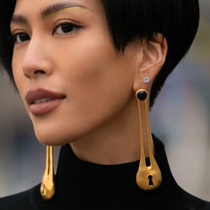 Keeper Keyhole Drop Earrings