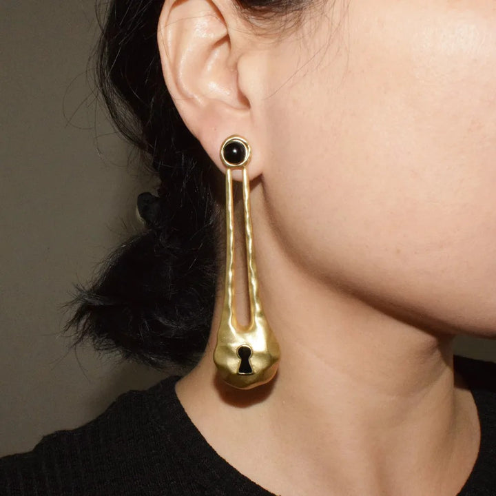 Keeper Keyhole Drop Earrings