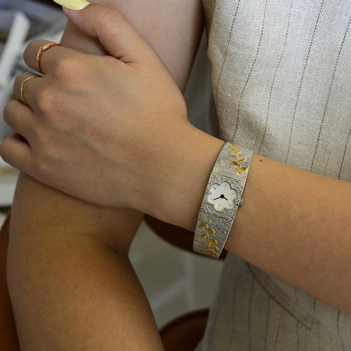Petal Dial Cuff Watch