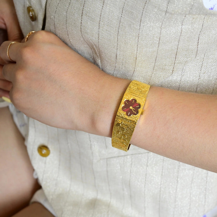 Petal Dial Cuff Watch