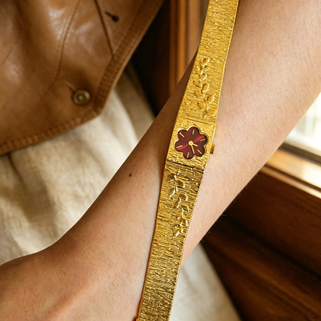 Petal Dial Cuff Watch