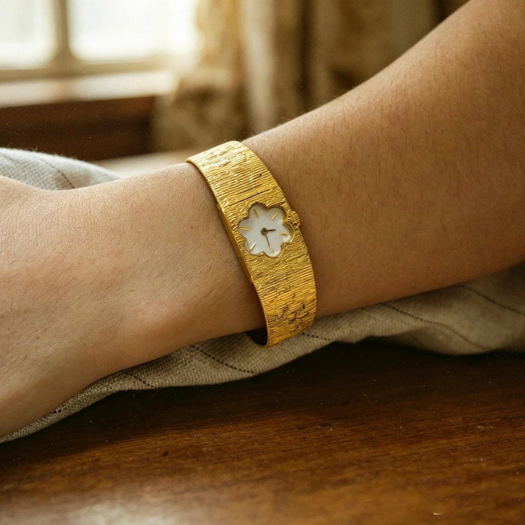 Petal Dial Cuff Watch