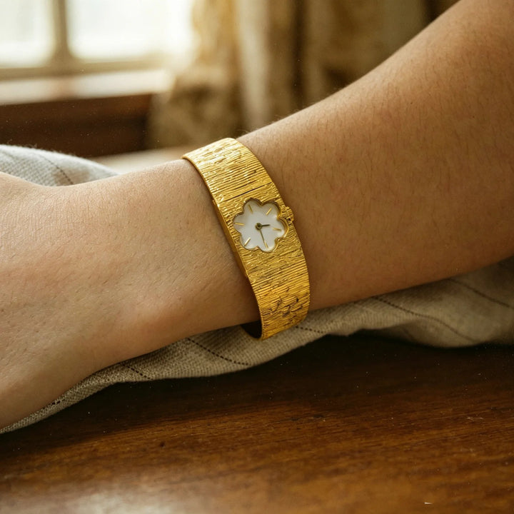Petal Dial Cuff Watch