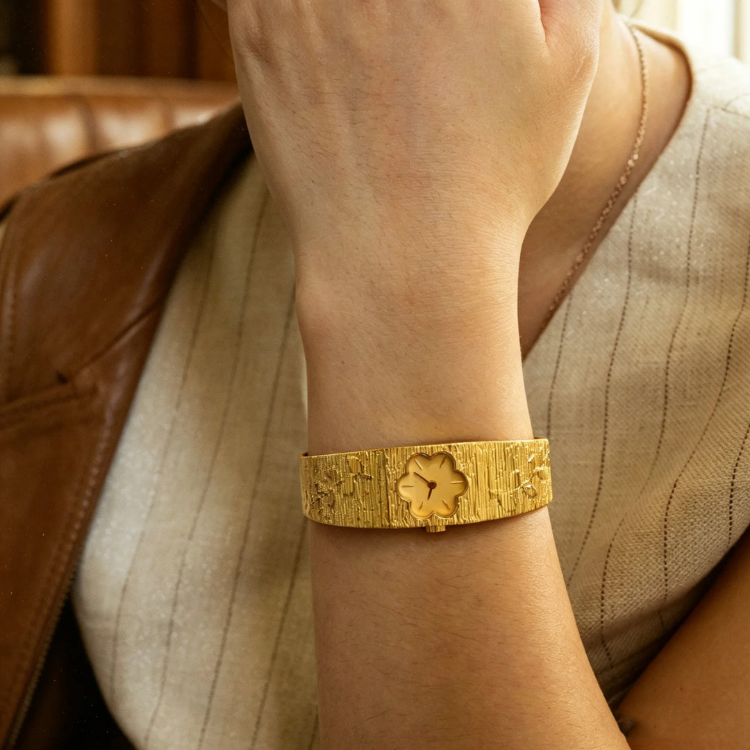 Petal Dial Cuff Watch