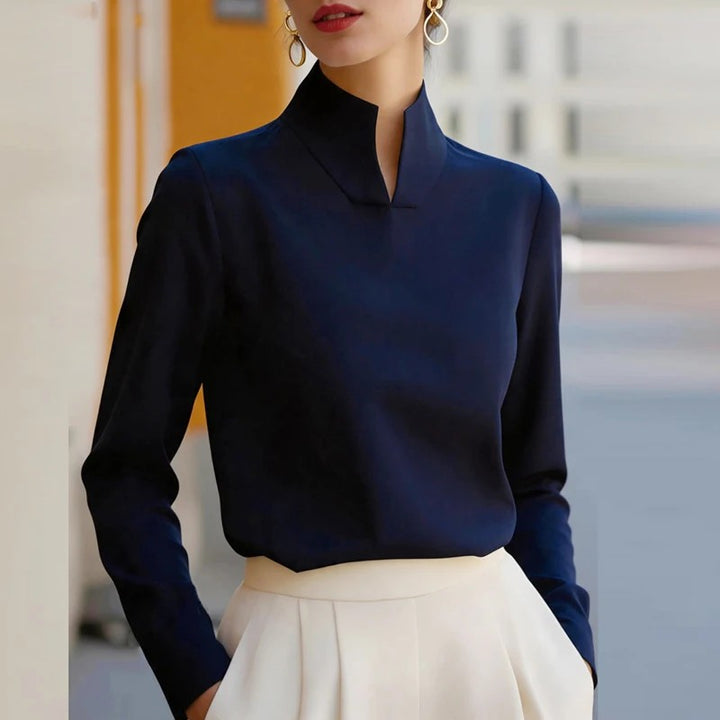 Mandarin Notch Blouse
