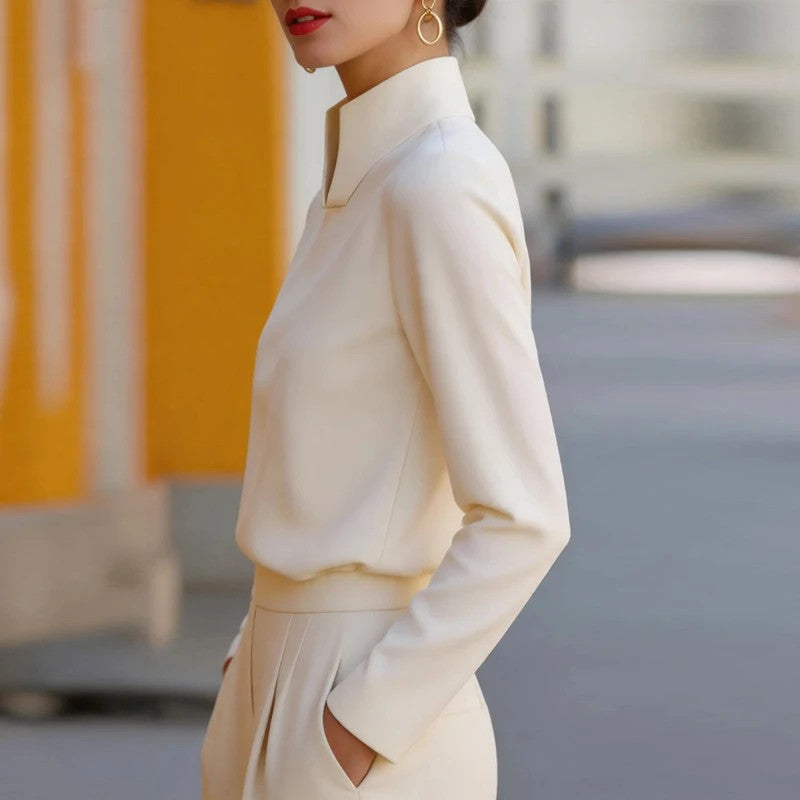 Mandarin Notch Blouse