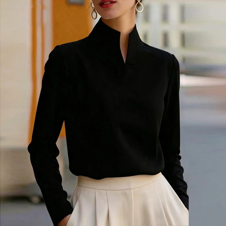 Mandarin Notch Blouse