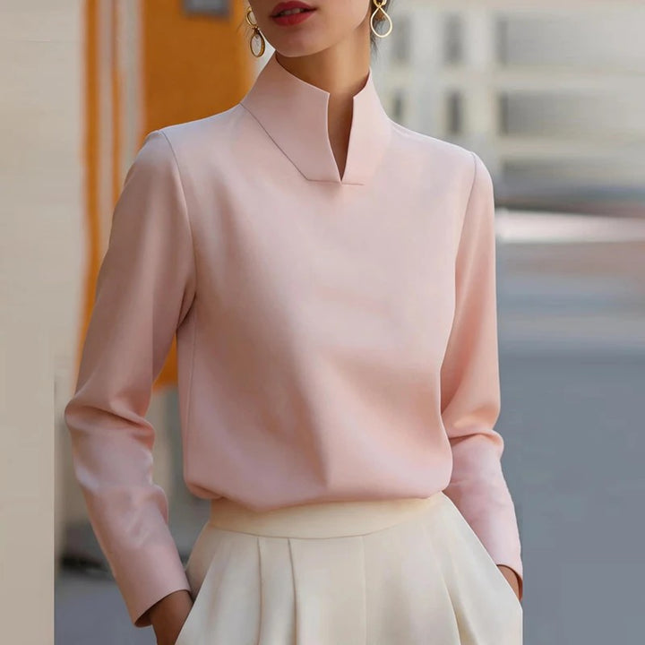 Mandarin Notch Blouse