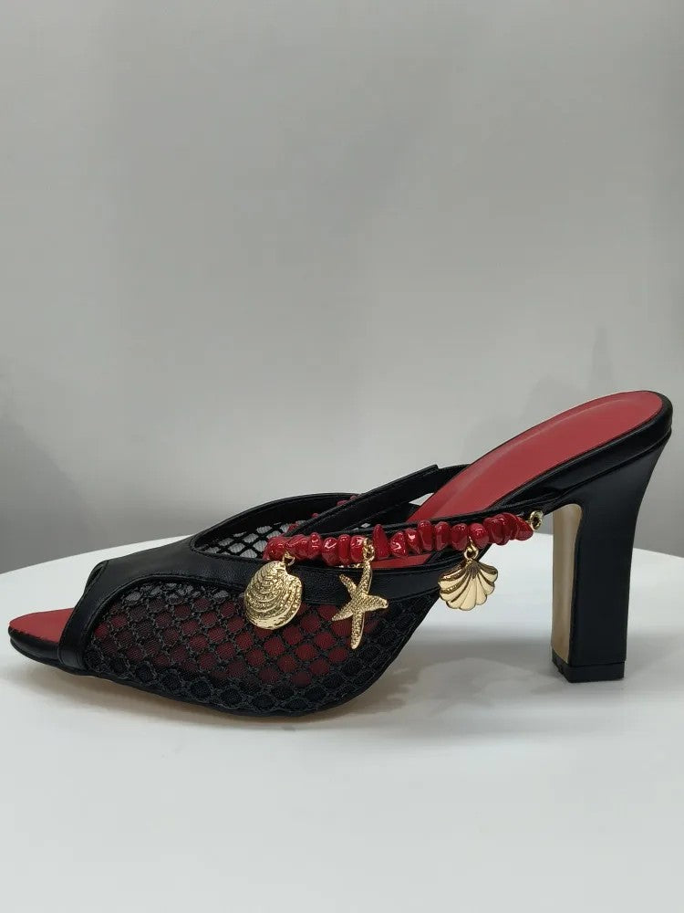 Sirena Charm Mesh Mules