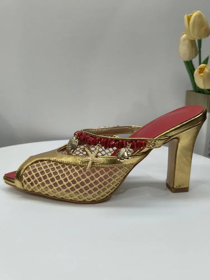 Sirena Charm Mesh Mules