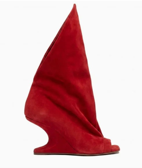 Vela Draped Peep-Toe Wedges