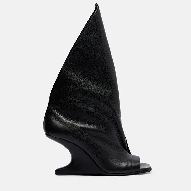 Vela Draped Peep-Toe Wedges