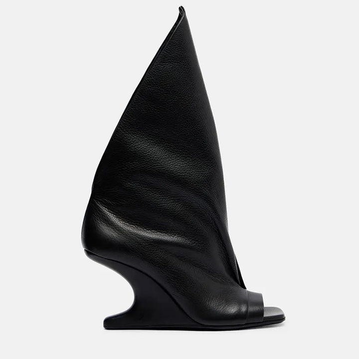 Vela Draped Peep-Toe Wedges