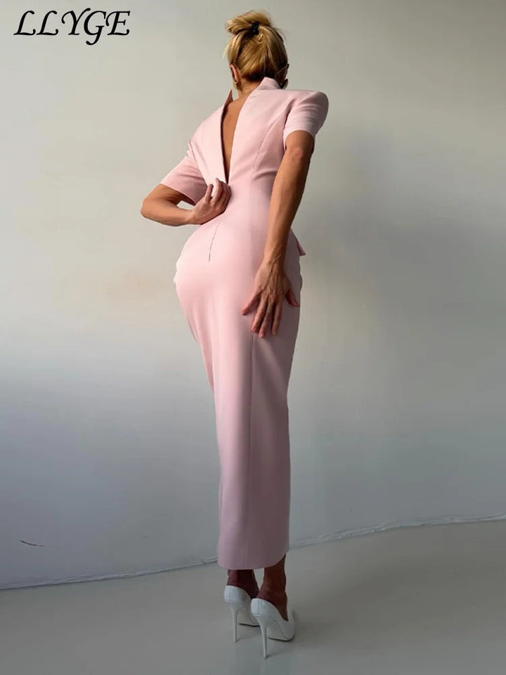 Aurelia Buttoned Column Dress