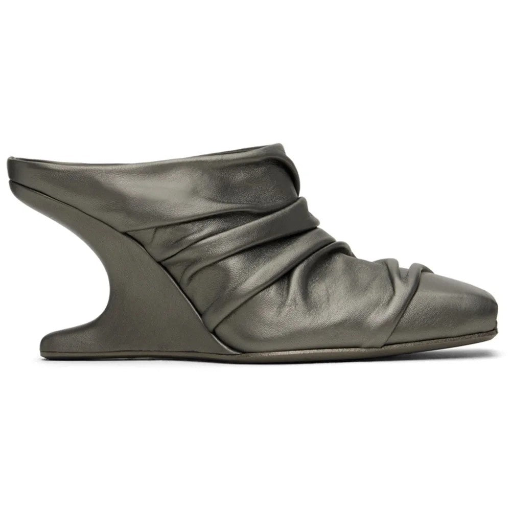 Ruche Sculpted Heel Mules