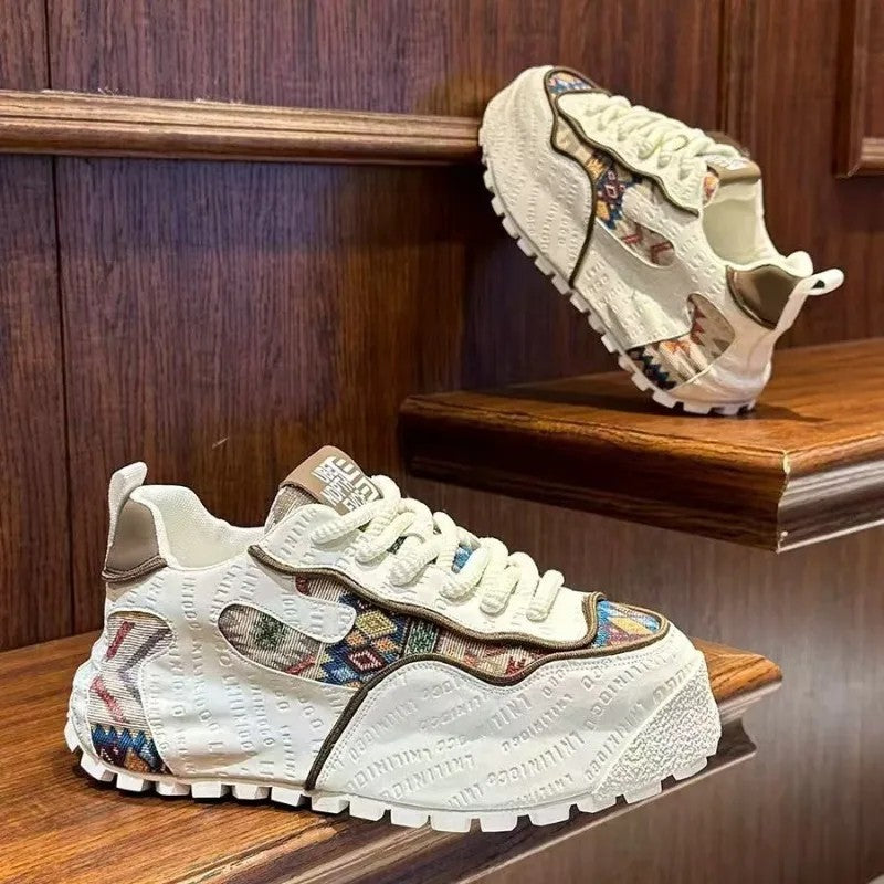 Tapestry Woven Platform Sneakers