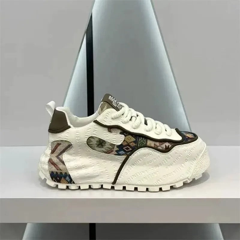 Tapestry Woven Platform Sneakers