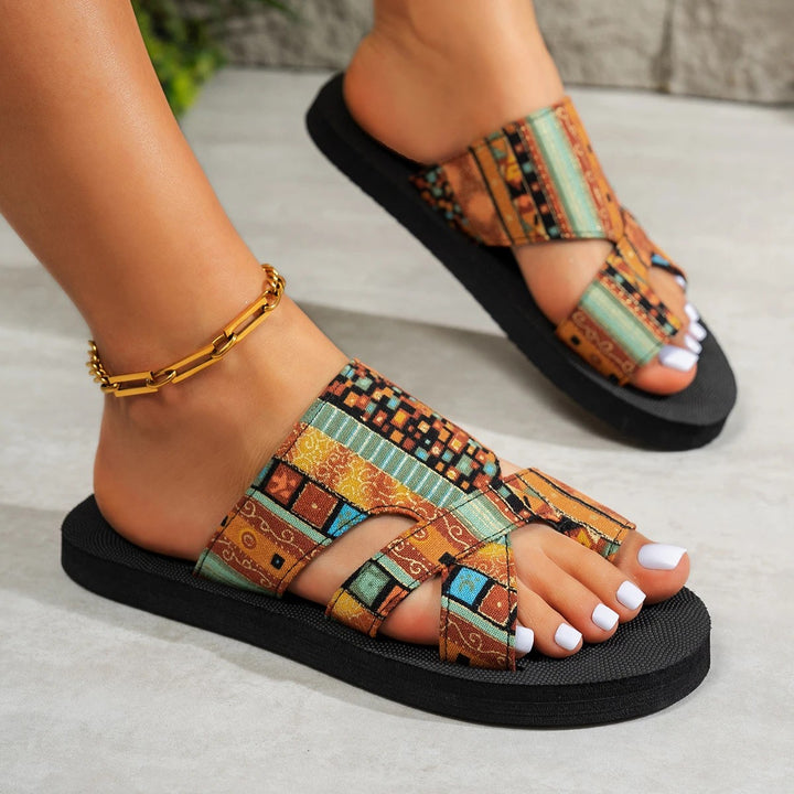 Marrakech Patchwork Slide Sandals