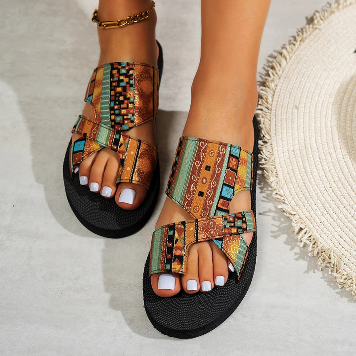 Marrakech Patchwork Slide Sandals