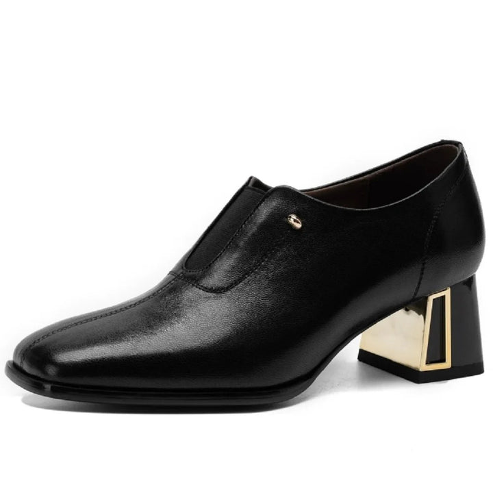 Aurelia Gold-Heel Loafers