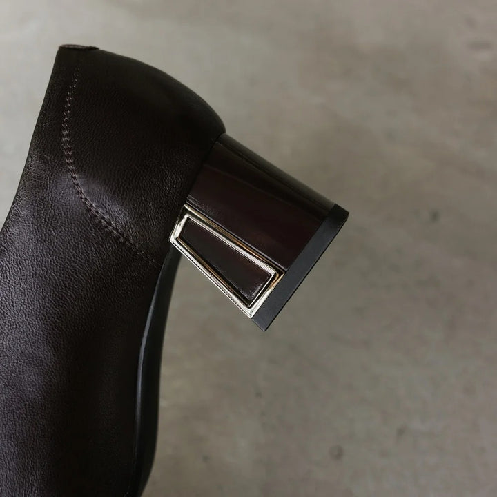 Aurelia Gold-Heel Loafers