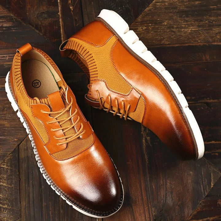 Ashcroft Knit-Panel Derbies