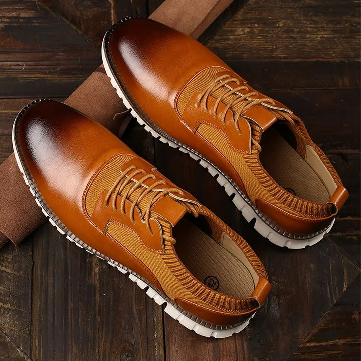 Ashcroft Knit-Panel Derbies