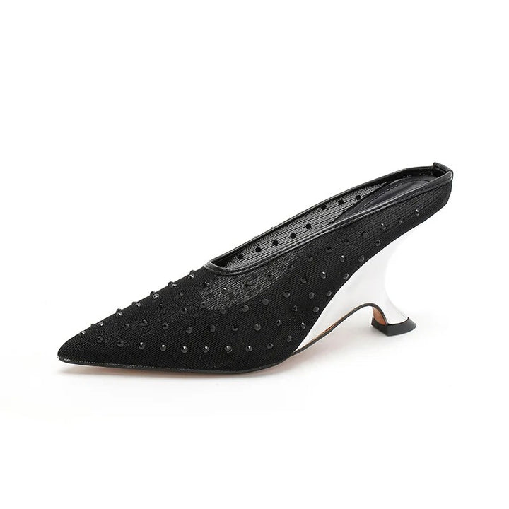 Costella Crystal Wedge Mules