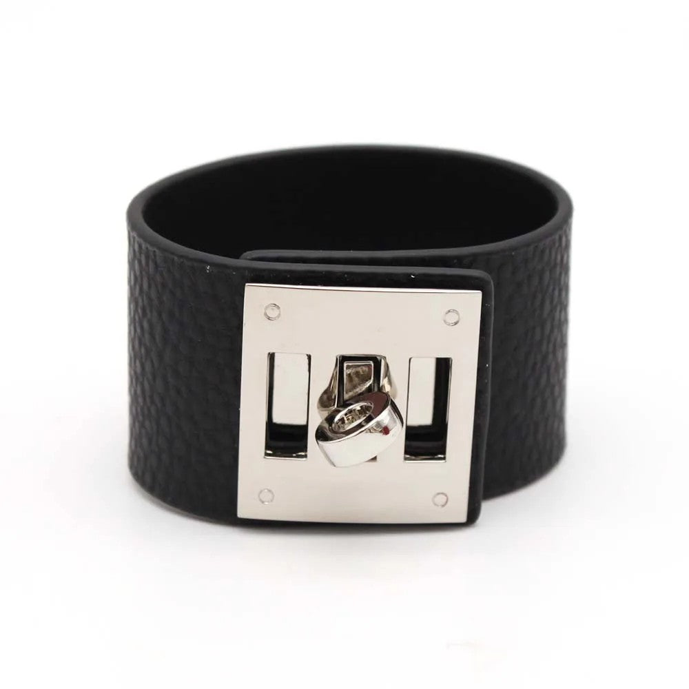 Turnlock Leather Cuff Bracelet