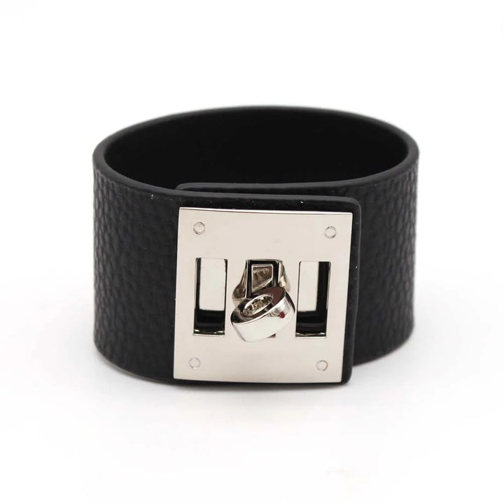 Turnlock Leather Cuff Bracelet