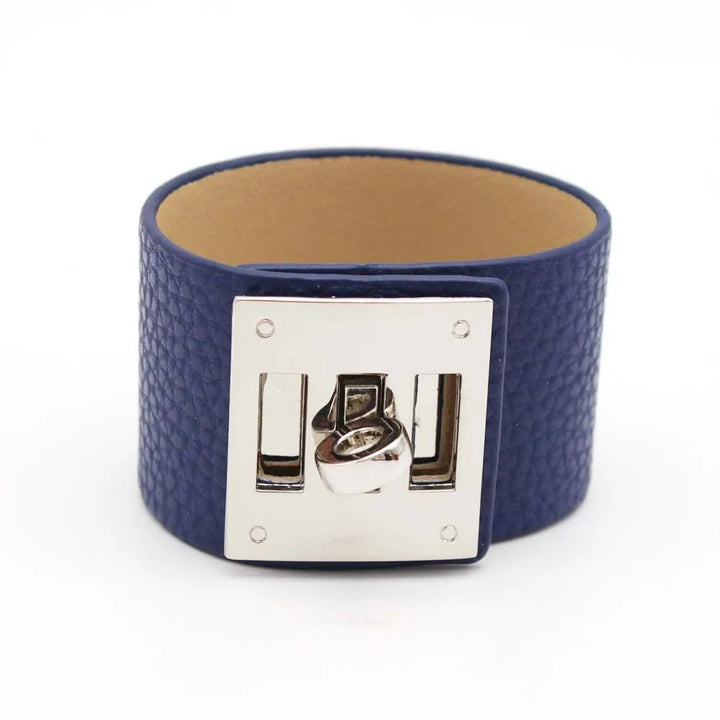 Turnlock Leather Cuff Bracelet