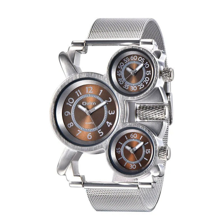 Cockpit Triple-Dial Watch