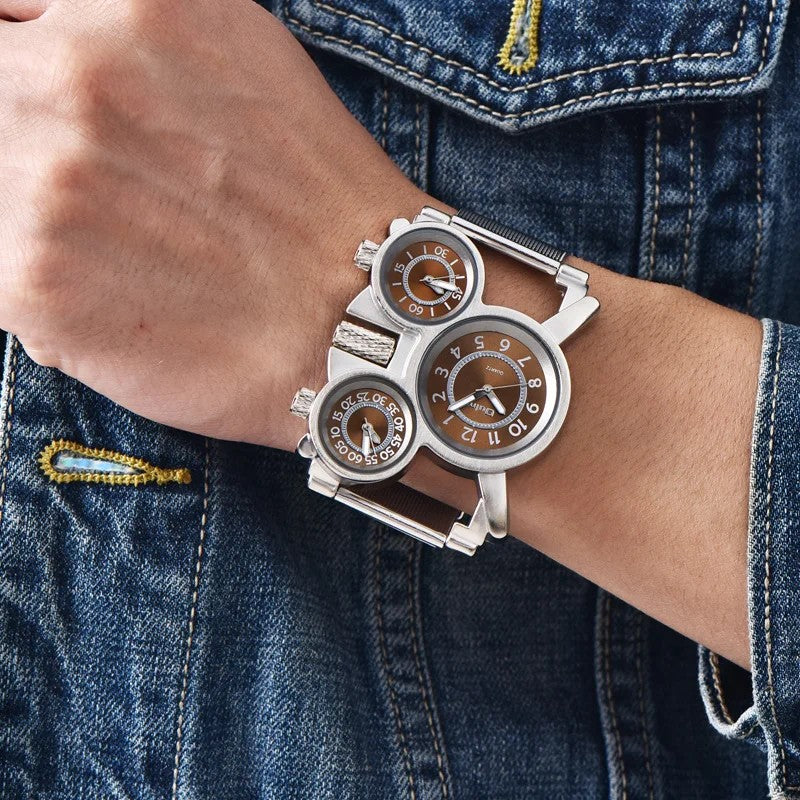 Cockpit Triple-Dial Watch