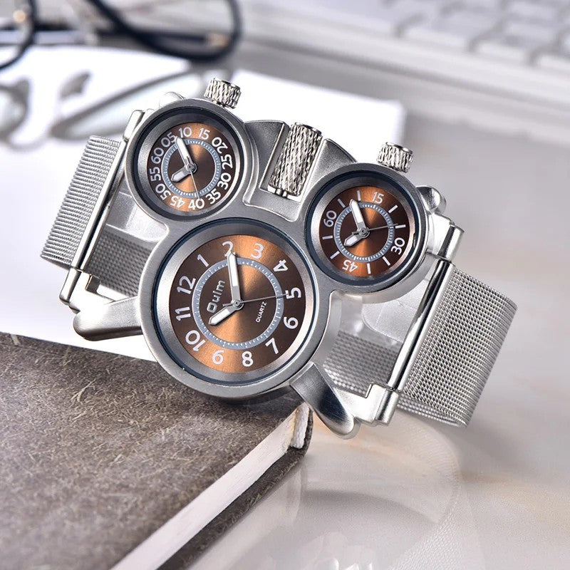 Cockpit Triple-Dial Watch