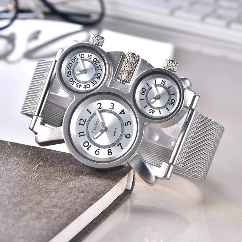 Cockpit Triple-Dial Watch
