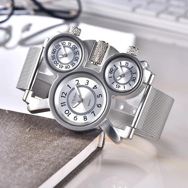 Cockpit Triple-Dial Watch
