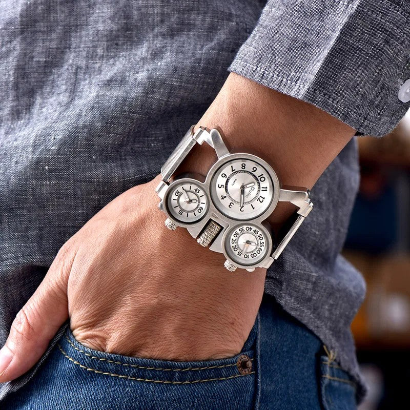 Cockpit Triple-Dial Watch