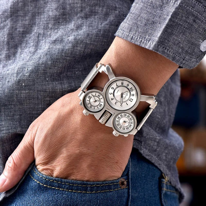 Cockpit Triple-Dial Watch