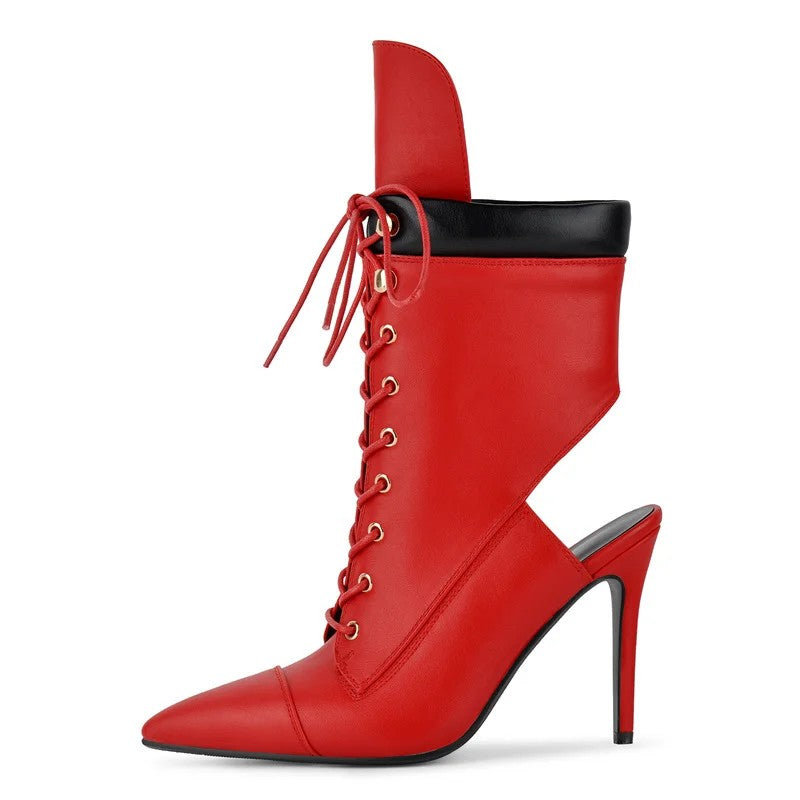 Backstage Cutout Stiletto Booties