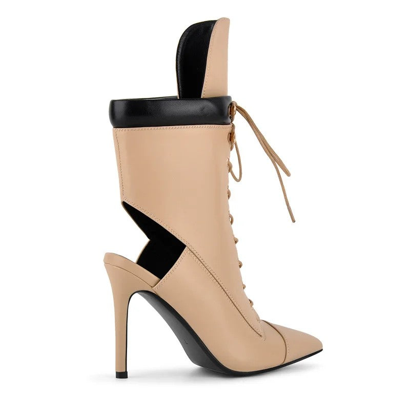 Backstage Cutout Stiletto Booties