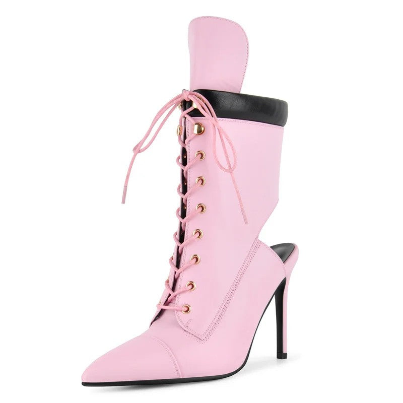 Backstage Cutout Stiletto Booties