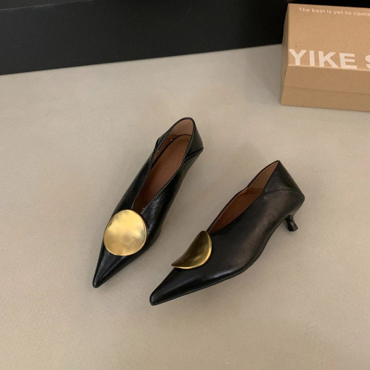 Solstice Medallion Kitten Pumps