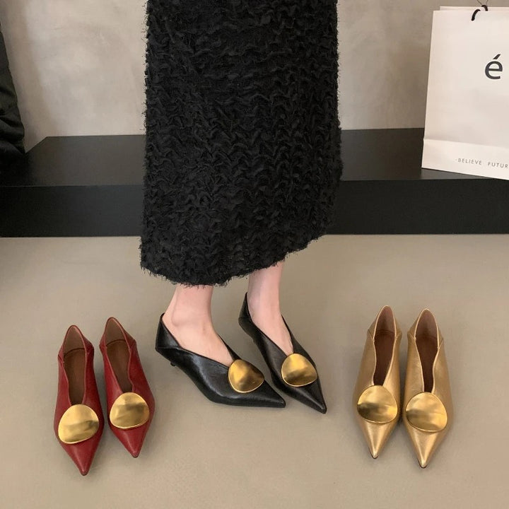 Solstice Medallion Kitten Pumps
