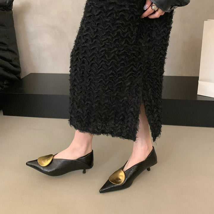 Solstice Medallion Kitten Pumps