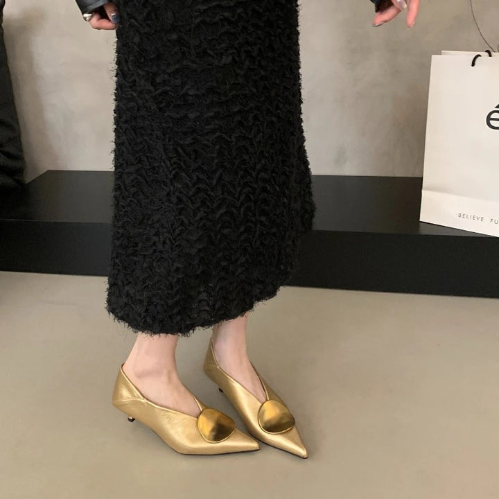 Solstice Medallion Kitten Pumps