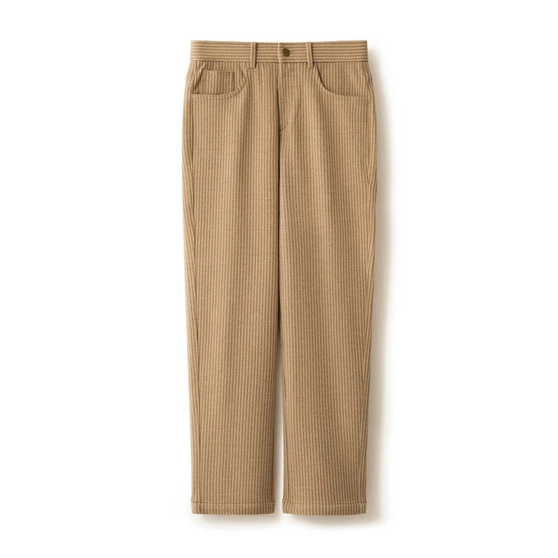 Waffle Knit Wool Trousers