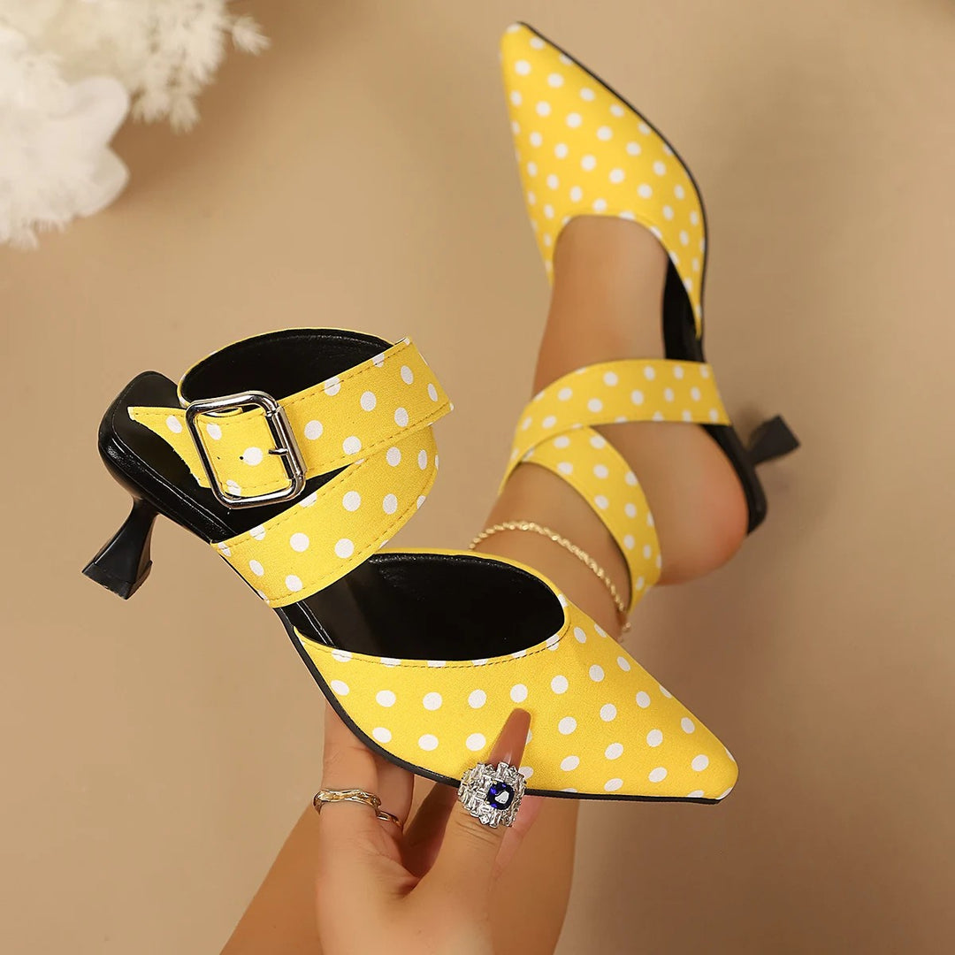 Dotti Cross-Strap Pumps