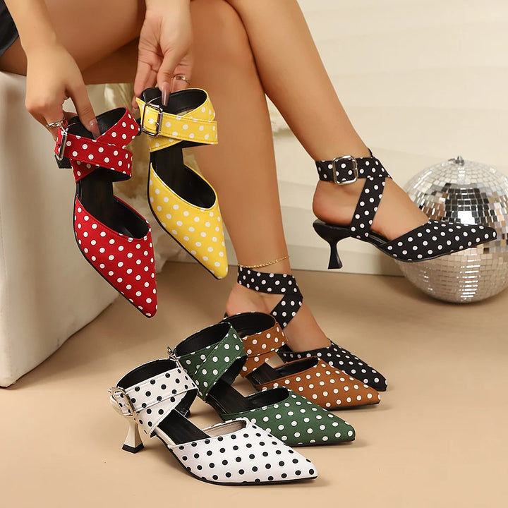 Dotti Cross-Strap Pumps