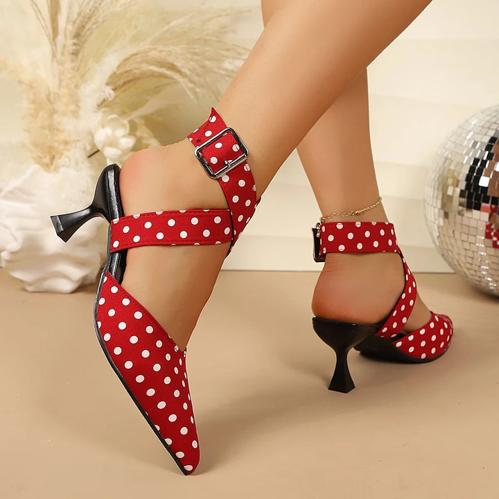 Dotti Cross-Strap Pumps