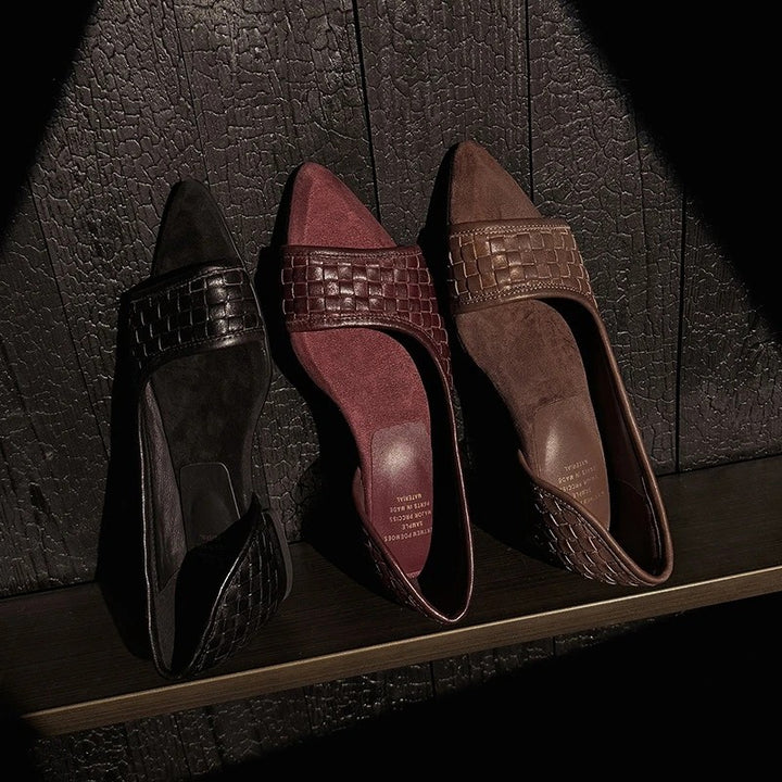 D'Orsay Woven Flats